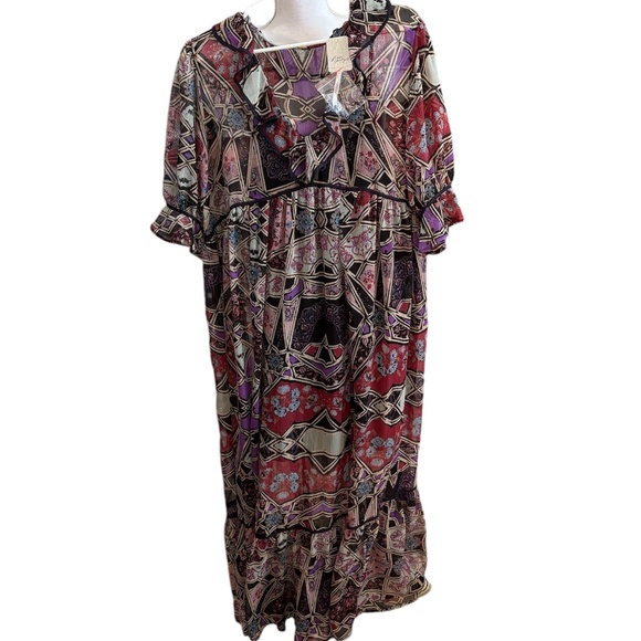 Free People Carmella Printed Maxi Dress Size S. NWT - Picture 6 of 12